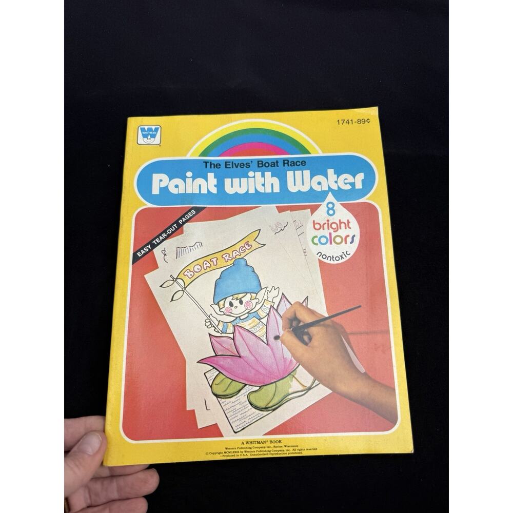 New Vintage 1974 Paint With Water Pictures Western Publishing Co Nice!